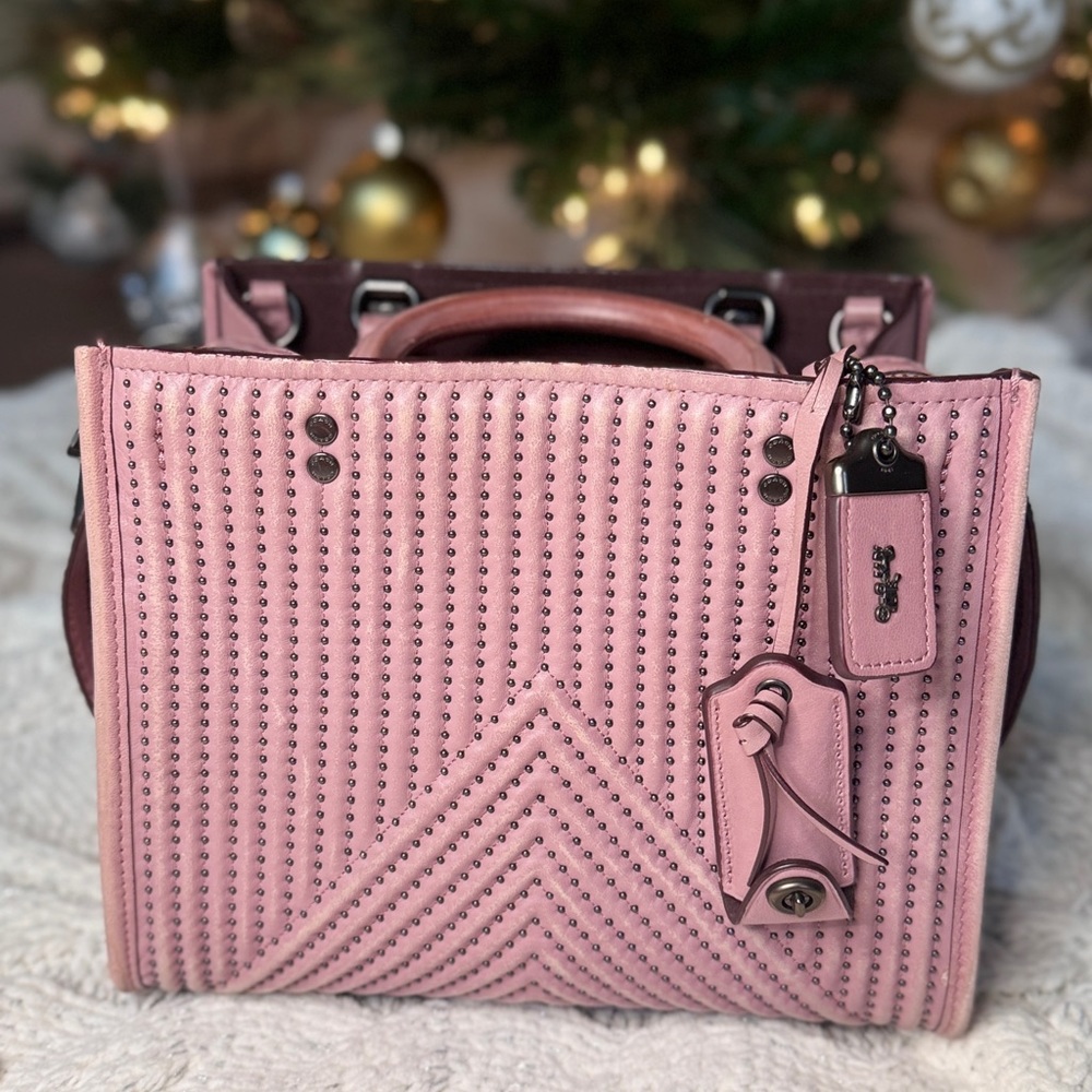 Coach pink bag.
